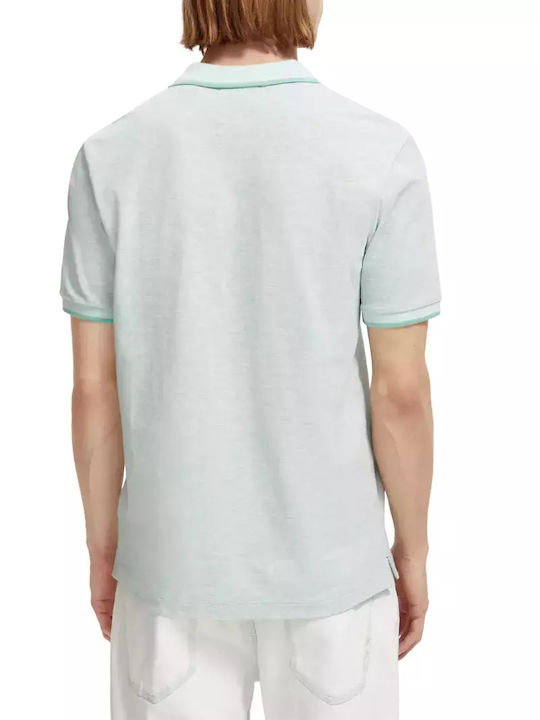 Scotch & Soda Men's Short Sleeve Blouse Polo Turquoise