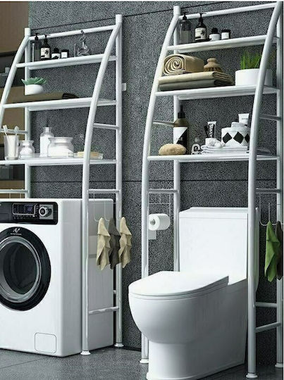 Cyclops Επιδαπέδια Ραφιέρα Μπάνιου Μεταλλική με 3 Ράφια 68x25x155cm