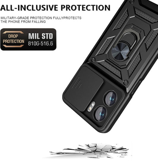Techsuit Camshield Back Cover Πλαστικό / Σιλικόνης Μαύρο (OnePlus Nord N20 SEOppo A57 4G)