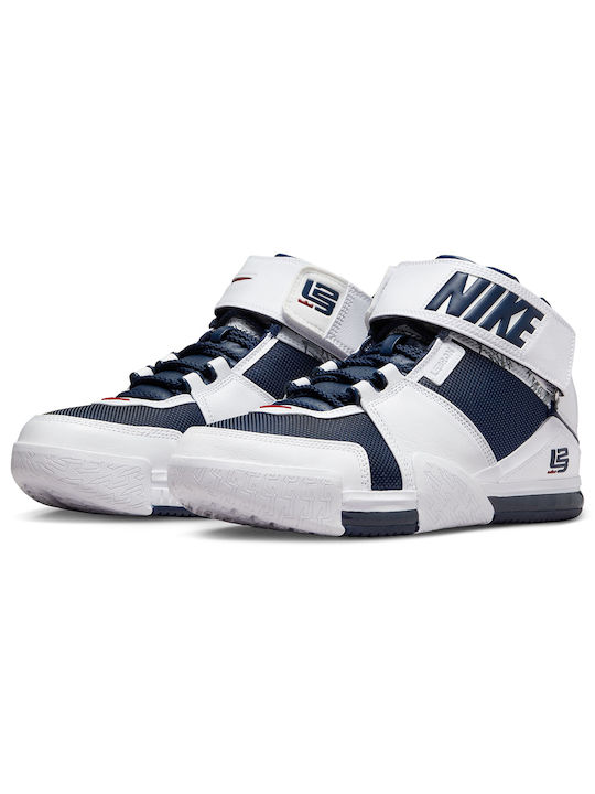 Nike Zoom Lebron 2 Hoch Basketballschuhe Weiß