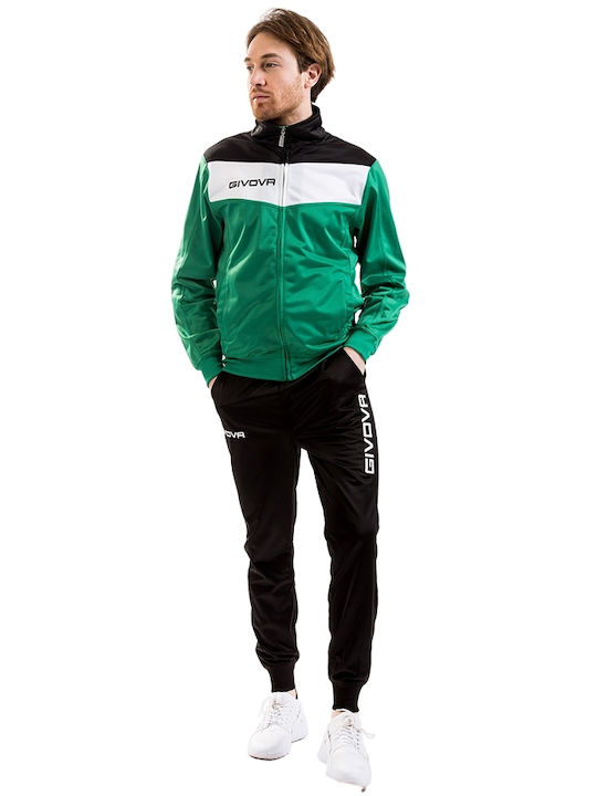 Tuta Campo Football Tracksuit Glossy with Elastic Green