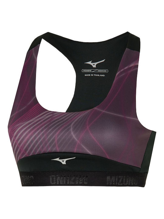 Mizuno Alpha Graphic Women's Sports Bra without Padding Grape Wine