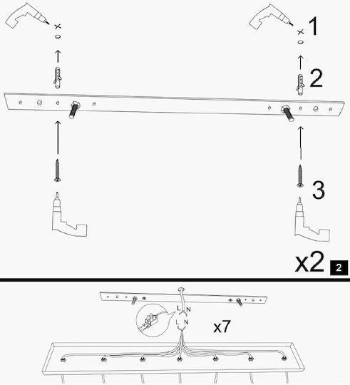 Megapap Precious Κρεμαστό Φωτιστικό Μαύρο με Ντουί E27 67x17x111εκ.