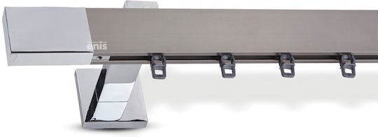 Enis by Domus Indien Einweg Vorhangschiene Nickel Matt / Chrome 240εκ. P43-9334-1 Enis by Domus Indien Einweg Vorhangschiene Nickel Matt / Chrome 240εκ. P43-9334-1