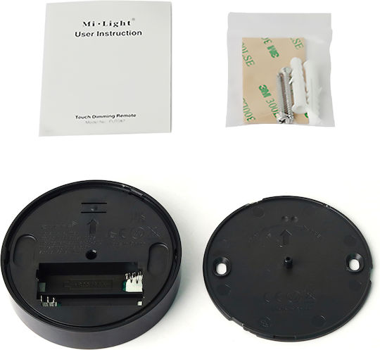 GloboStar Comutator Dimmer Cu Cadru LED Tactil În Culoare Neagră