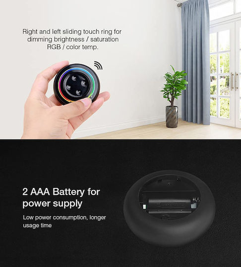 GloboStar Dimmer Switch with LED Touch Frame in Black Colour