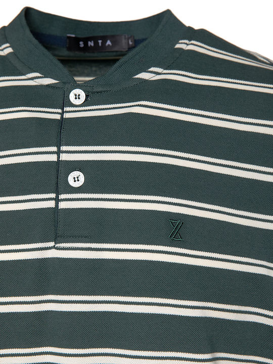 Snta Polo Piquet Striped с къс ръкав, Mao Yak& embr.logo tnt - Striped Green