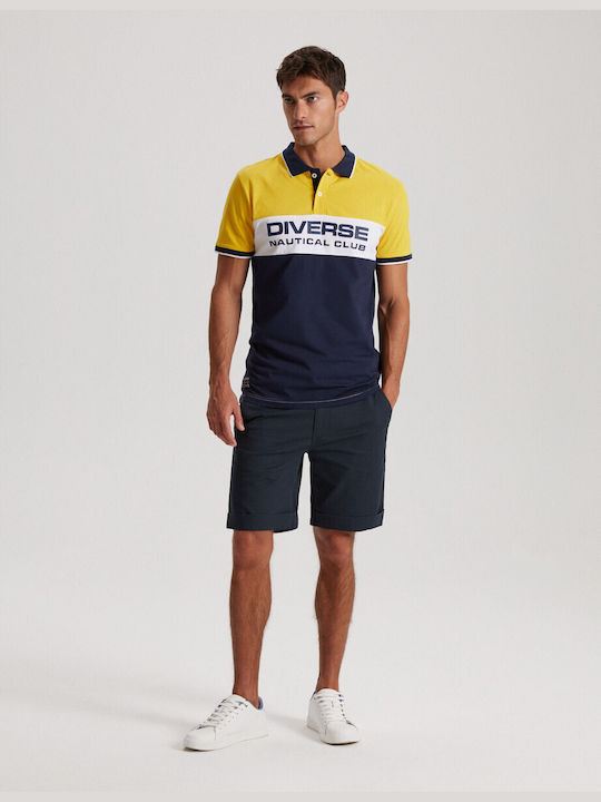 Bluză Diverse Polo cu mânecă scurtă BAY - Navy-Yellow