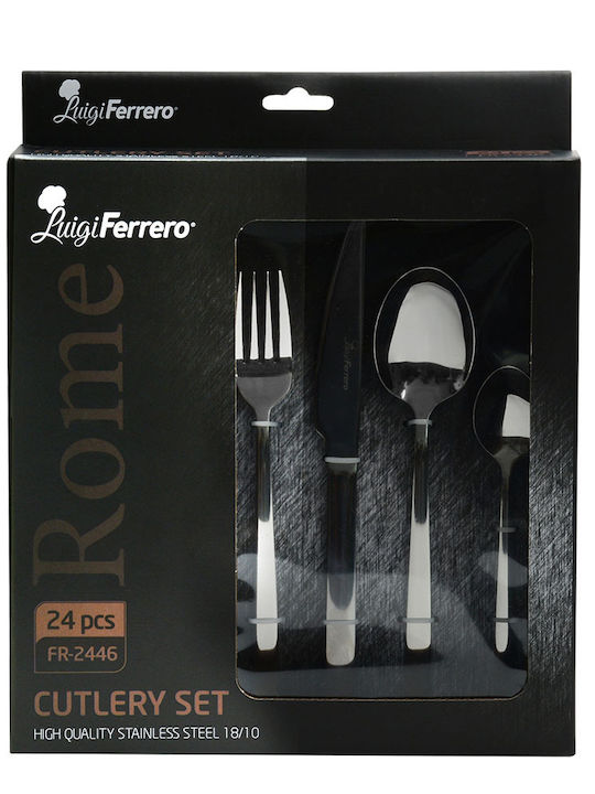 Luigi Ferrero Rome Set de Tacâmuri Inoxidabil Argint 24buc