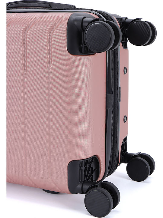Lavor Cabin Hard Pink Suitcase With 4 Wheels Height 55cm