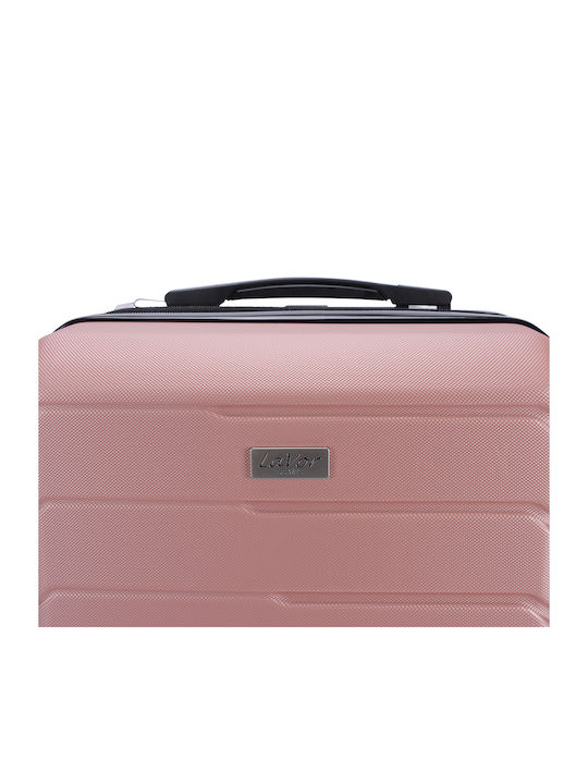 Lavor Hard Pink Suitcases Max Height 75cm With 4 Wheels Set 3pcs