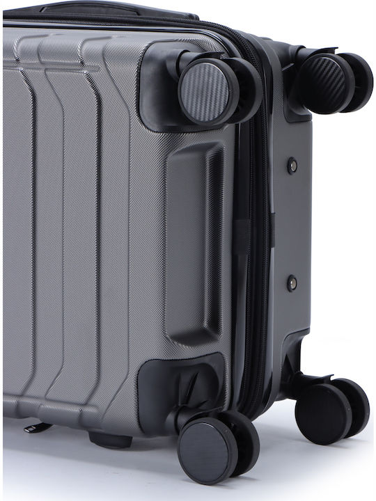 Lavor Cabin Travel Suitcase Hard Gray with 4 Wheels Height 55cm
