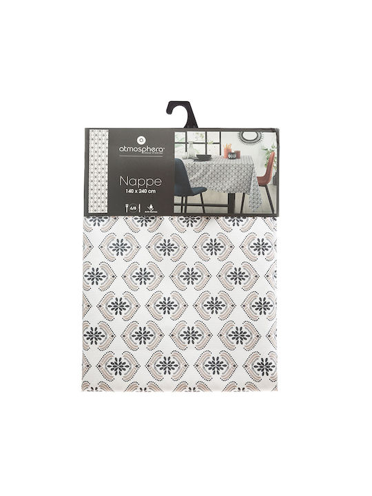 Atmosphera Τραπεζομάντηλο Αλέκιαστο Hindi Print Gris 140x240εκ.