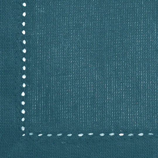 Atmosphera Șervețel De Masă Din Bumbac Set 4 Bucăți Chambray Albastru Canard 40x40 cm