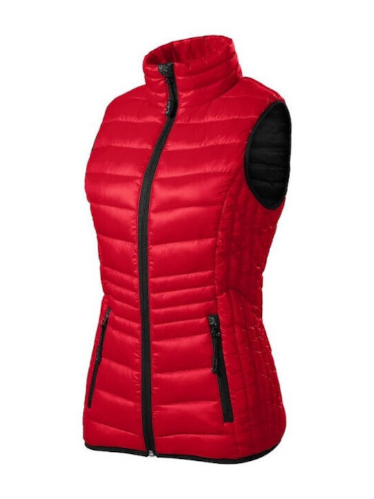 Malfini Women's Short Puffer Jacket for Spring or Autumn Red