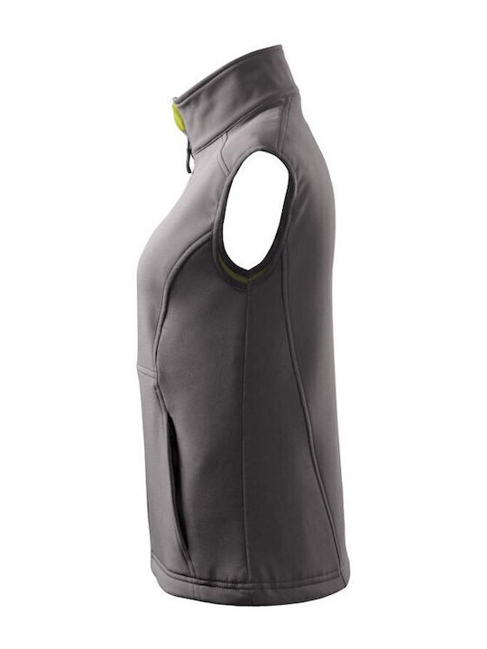 Women's for Hiking Short Sports Softshell Jacket Waterproof and Windproof for Winter Gray