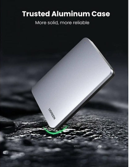 Ugreen Cm300 Case for Hard Drive 2.5" SATA III with Connection Type-C Gray
