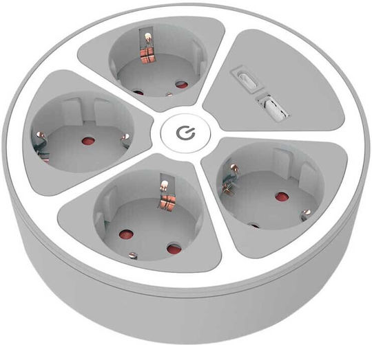 Muhler Steckdosenleiste mit 4 Steckdosen, 1 USB-A, 2 USB-C und Schalter