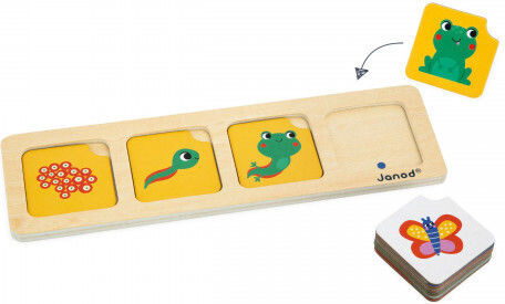 Janod The Garden Sequences Cards Εκπαιδευτικό Παιχνίδι Γνώσεων από Ξύλο για 3+ Ετών