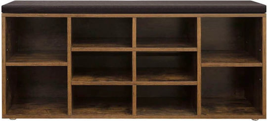 Ξύλινη με 10 Ράφια Σκούρο Καφέ 104x30x48cm LHS010X01 Ξύλινη με 10 Ράφια Σκούρο Καφέ 104x30x48cm LHS010X01