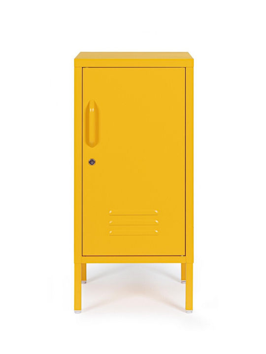 Office Storage Metal Closet with Lock Yellow L40xW35xH76cm