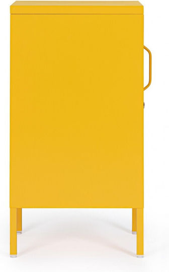 Office Storage Metal Closet with Lock Yellow L40xW35xH76cm