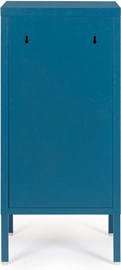 Office Storage Metal Closet with Lock Blue L40xW35xH76cm