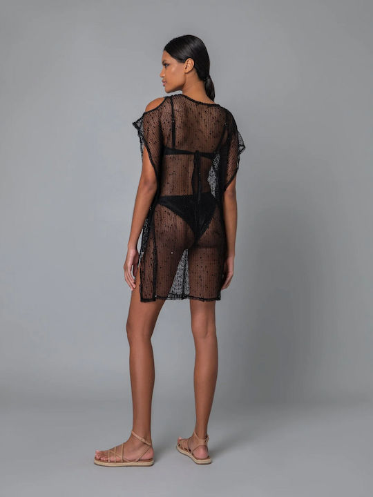 Milena by Paris Φόρεμα Παραλίας Μαύρο Milena by Paris Φόρεμα Παραλίας Μαύρο
