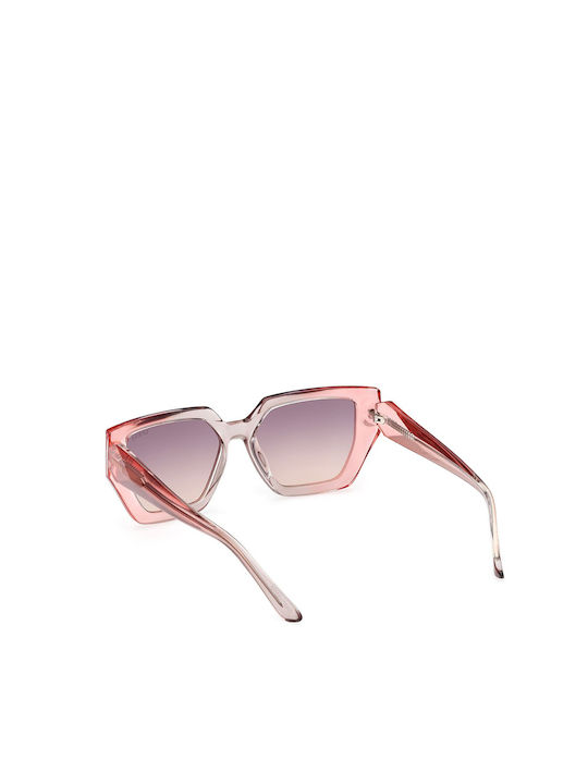 Guess Women's Sunglasses with Pink Plastic Frame and Pink Gradient Lens GU7896 74Z
