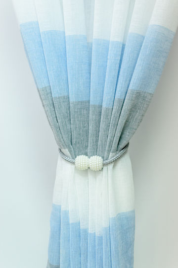 My Home Luxury Grommet Curtain Light Blue Α121-7 270x260cm