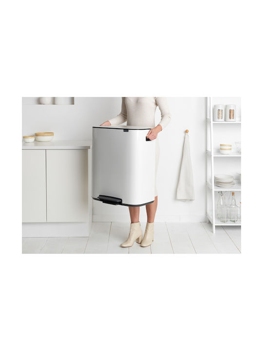 Brabantia Waste Bin Waste Plastic with Pedal White 30lt 1pcs 1003188