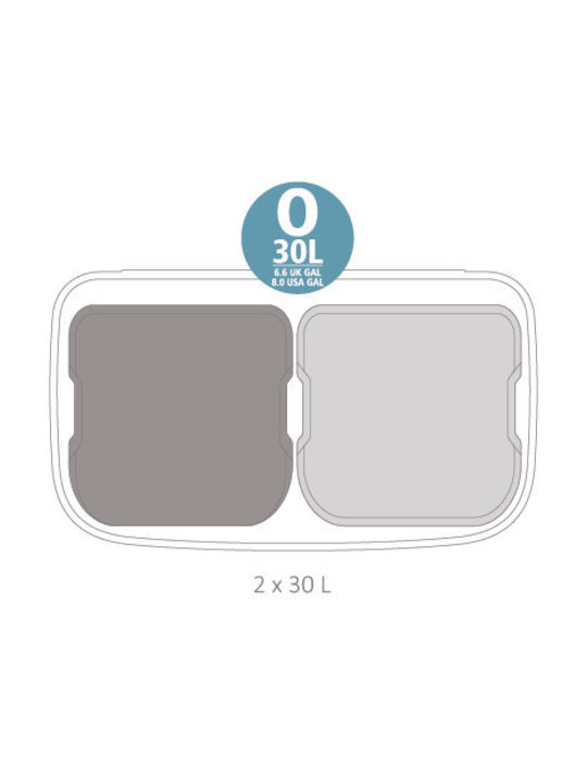 Brabantia Waste Bin Waste Plastic with Pedal White 30lt 1pcs 1003188
