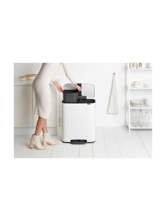 Brabantia Waste Bin Waste Plastic with Pedal White 30lt 1pcs 1003188