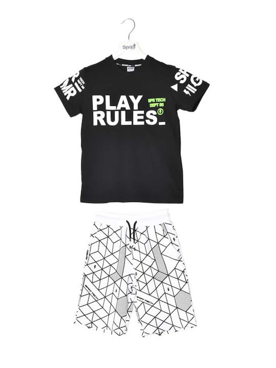 Sprint Kinder Set mit Shorts Sommer 2Stück Schwarz