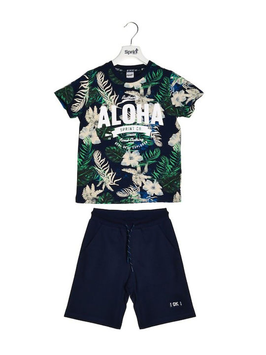 Sprint Kids Set with Shorts Summer 2pcs Navy Blue