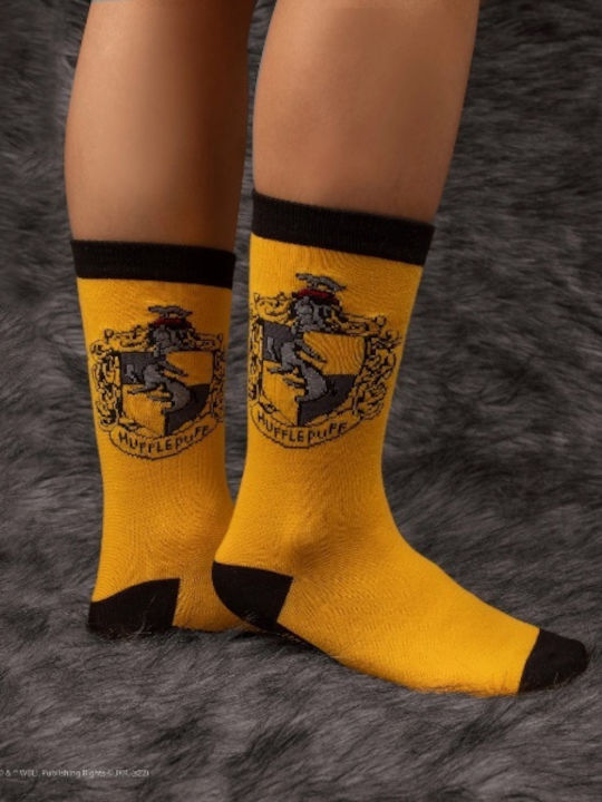 Cinereplicas Harry Potter Hufflepuff Unisex Κάλτσες Κίτρινες 3 Pack