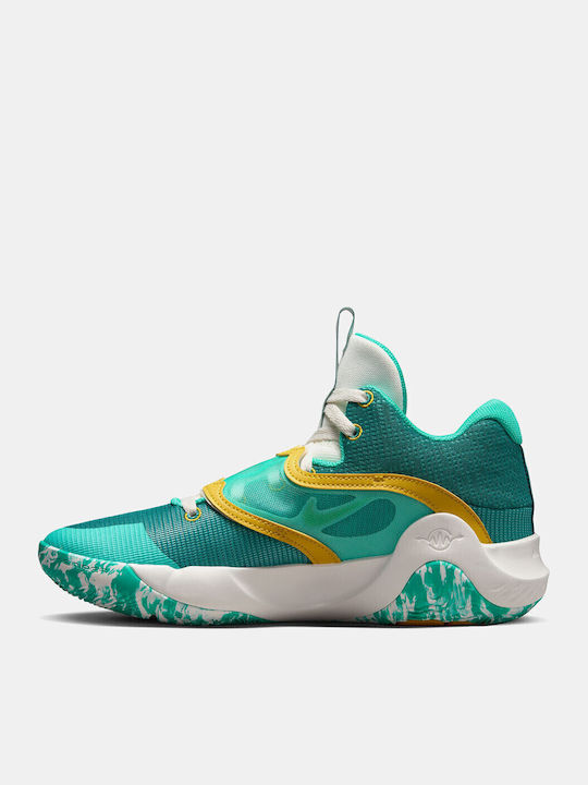 KD Trey 5 X High Basketball Shoes Clear Jade