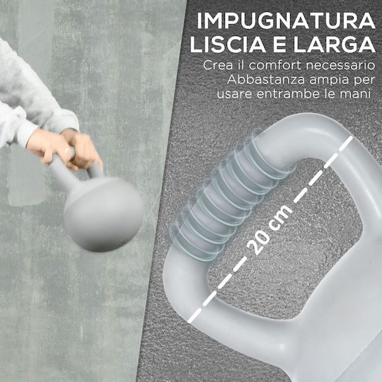 Kettlebell από PVC 4kg Γκρι