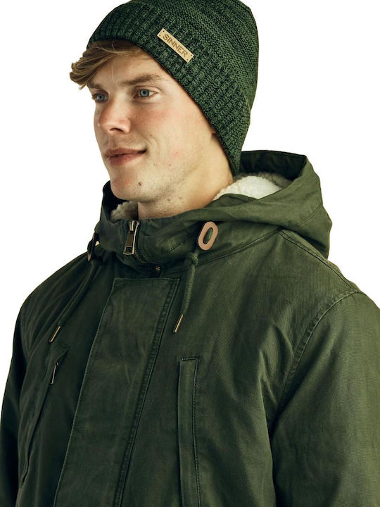 Beanie Unisex Σκούφος Πλεκτός σε Πράσινο χρώμα