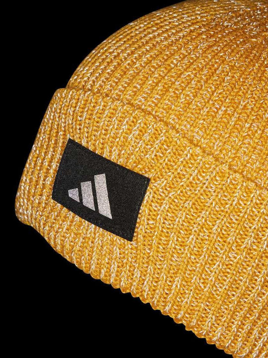 Performance Beanie Unisex Σκούφος Πλεκτός σε Κίτρινο χρώμα