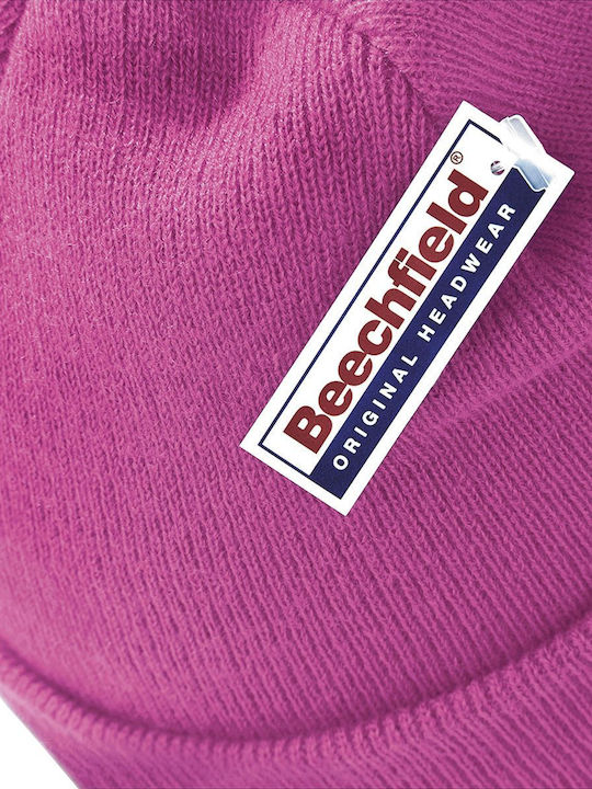 Beanie Γυναικείος Σκούφος Πλεκτός σε Φούξια χρώμα