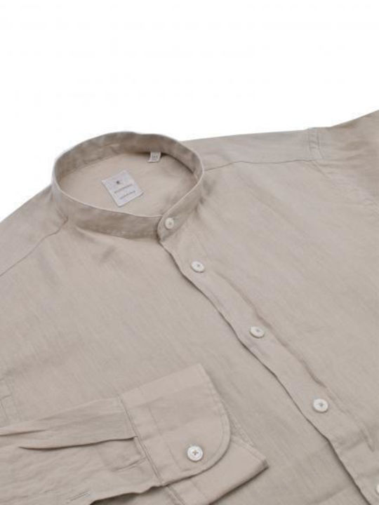 Linen shirt mao BASTONCINO B050_COREANO cream B050_COREANO-07