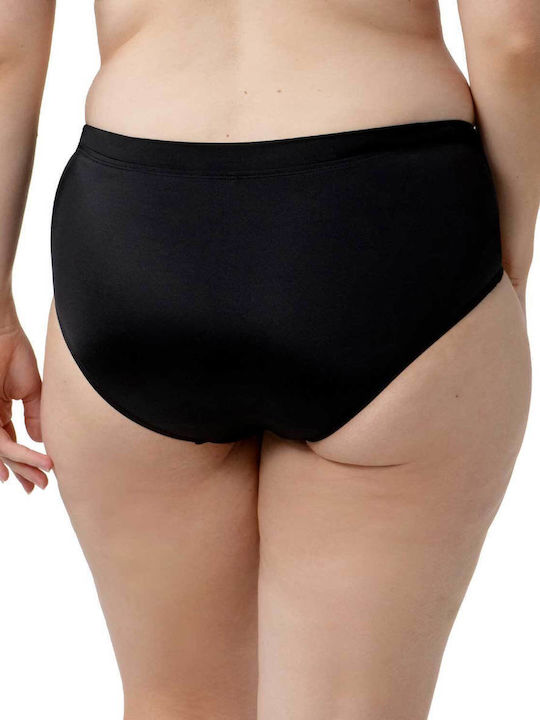 Opio Bikini Slip Ψηλόμεσο Μαύρο
