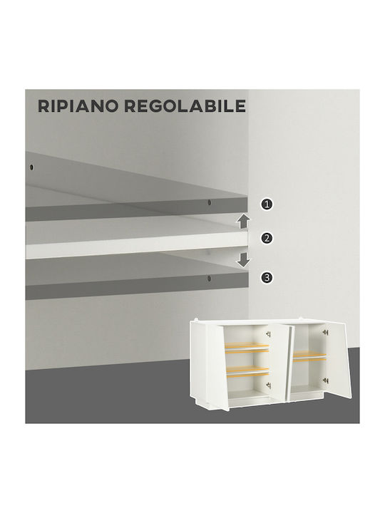 Sideboard Wooden White 150x40x88cm