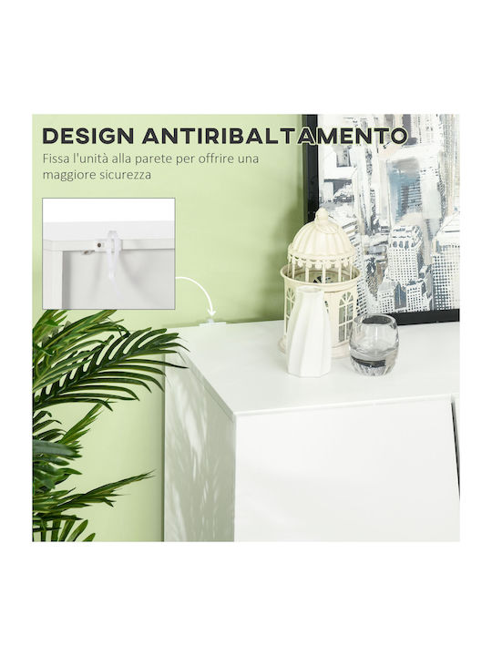 Sideboard Wooden White 150x40x88cm