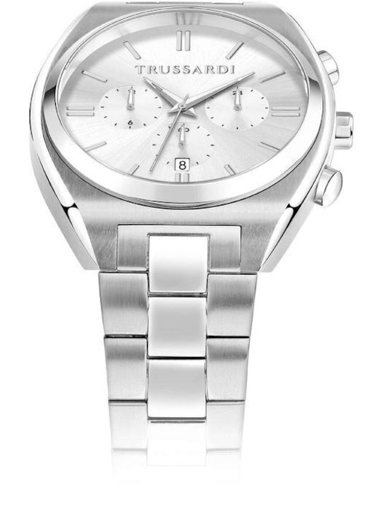 Trussardi Metropolitan Men's Watch Battery with Silver Metal Bracelet