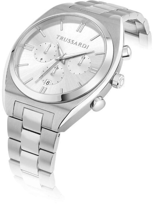 Trussardi Metropolitan Men's Watch Battery with Silver Metal Bracelet