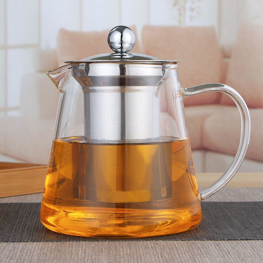 Zeenki Чайник с Филтър Стъклен Прозрачен 950ml