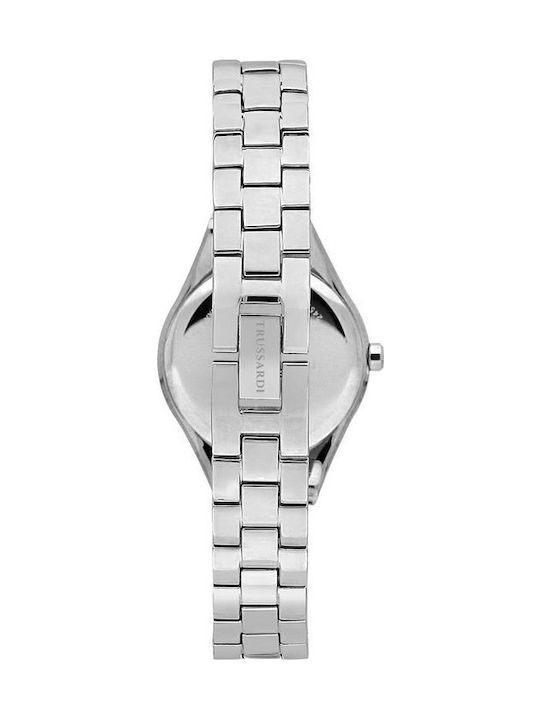 Trussardi Metropolitan Дамски Часовник 30мм Кварцов със Сребриста Метална Верижка