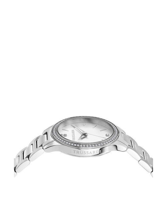 Trussardi T-sky Damen Uhr mit Silber Metallarmband